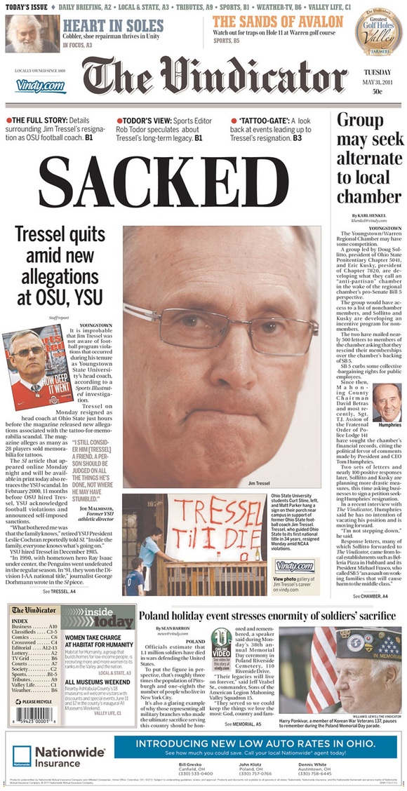 The Youngstown Vindicator: Sacked