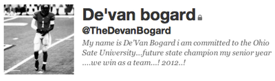 De'van Bogard's Twitter profile says it all
