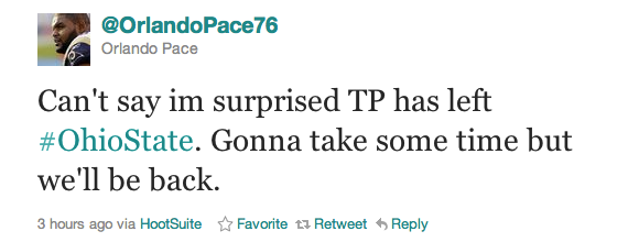 Orlando Pace isn't surprised by the Pryor news