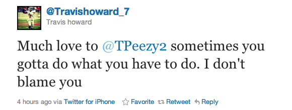 Travis Howard has much love for Pryor