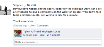 An editor for the Michigan Daily walks into a Buckeye bar... An editor for the Michigan Daily walks into a Buckeye bar...