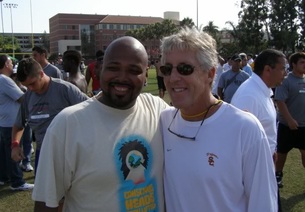 Houston-area "scout" Will Lyles and former USC coach Pete Carroll