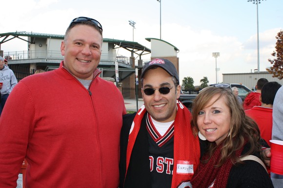 Matt Finkes, Ramzy and @Margie324 pose for a photo.