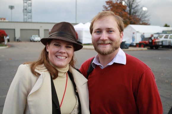 The Fan's Lori Schmidt with Buckeye Sports Bulletin's Jeff Svoboda.