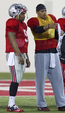 Braxton Miller and Terrelle Pryor at spring practice Braxton Miller and Terrelle Pryor at spring practice