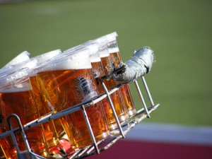 That's Spielman's old neck roll taped to the serving tray