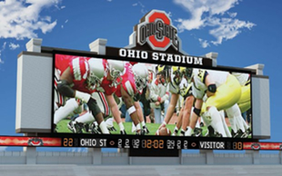 Artist's rendering of the new scoreboard in Ohio Stadium