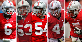 Ohio State named John Simon, Zach Boren, Etienne Sabino, Garrett Goebel and Jordan Hall as captains for the 2012 season