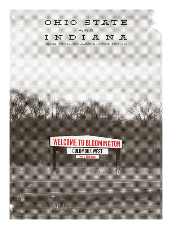 Indiana Game Poster from Eleven Warriors
