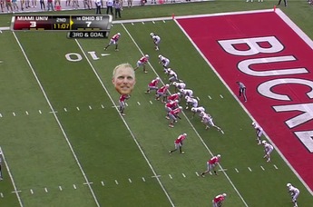 A screenshot of the doctored game film sent to Michigan State