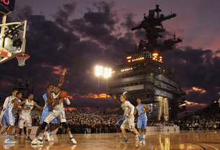 Michigan State met North Carolina in the first Carrier Classic