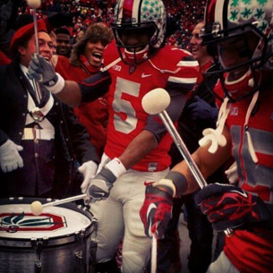 Braxton Miller and Devin Smith on drums Braxton Miller and Devin Smith on drums