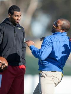 Braxton Miller working out with George Whitfield Jr.