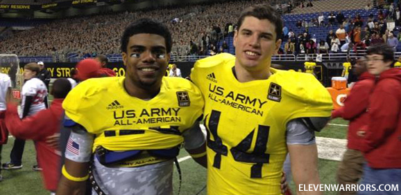 Future Buckeyes Ezekiel Elliott and Mike Mitchell at the US Army All-American Bowl