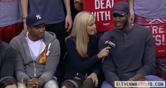 Michael Redd and Greg Oden take in Ohio State's win over Wisconsin on Jan. 29