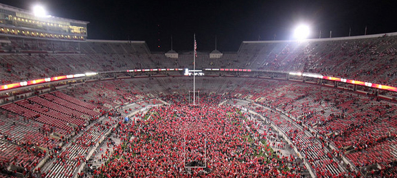 The Shoe at night is a beautiful place