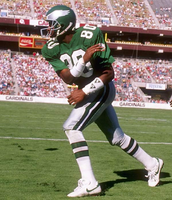 Cris Carter playing for the Philadelphia Eagles