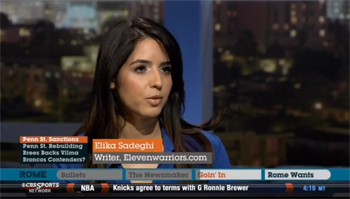 Elika Sadeghi appearing on the Rome Show on CBS Sports Network