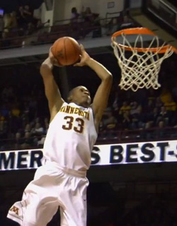 Rodney Williams is 2nd on the Gophers in scoring and rebounding.