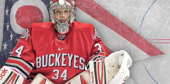 Ohio State goalie Brady Hjelle earned 1st Team All-CCHA honors