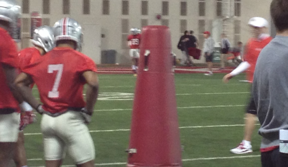 Jordan Hall was on fire in Ohio State's first spring practice