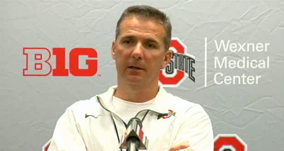 Urban Meyer has a little more pep to his step this spring.