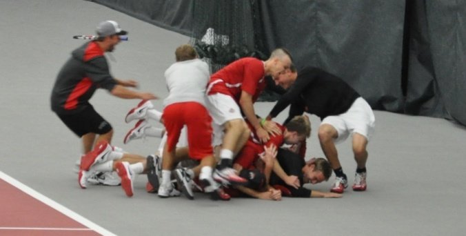 Men's tennis celebrates another Big Ten Tournament championship