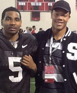 Demetrius Knox was thrilled to meet Braxton Miller