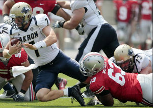 Bennett records one of his first sacks