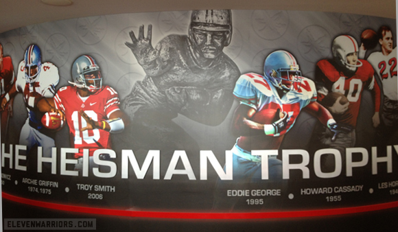 Ohio State's Heisman Trophy winners are honored at the Woody Hayes Athletic Center.