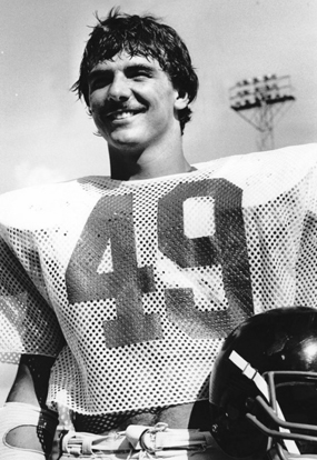 Urban Meyer as a Cincinnati Bearcat in 1984, mustache and all.