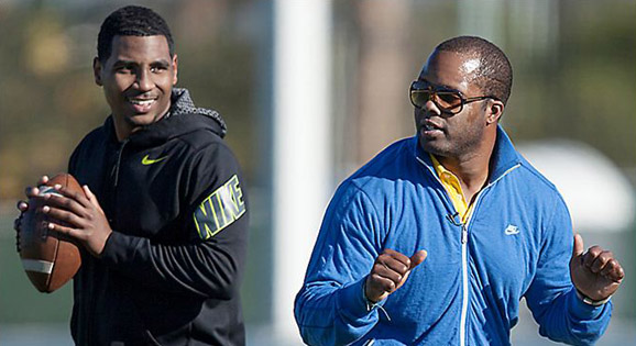 Braxton Miller working out with George Whitfield Jr.