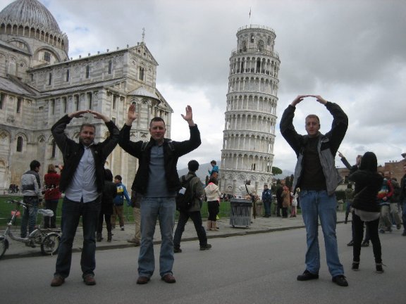 Mmmm...leaning tower of pizza.