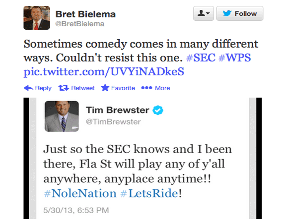 Bielema trolls Brewster