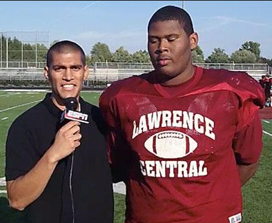 Timothy Gardner being interviewed by ESPN