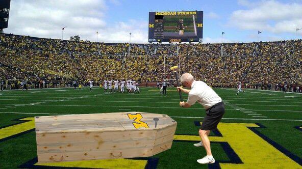 Kerry Coombs preps the Wolverines for burial