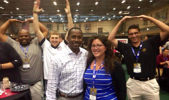 Desmond Howard participates in an O-H-I-O