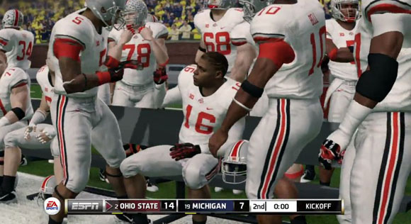 Ohio State player likenesses in EA NCAA Football 14