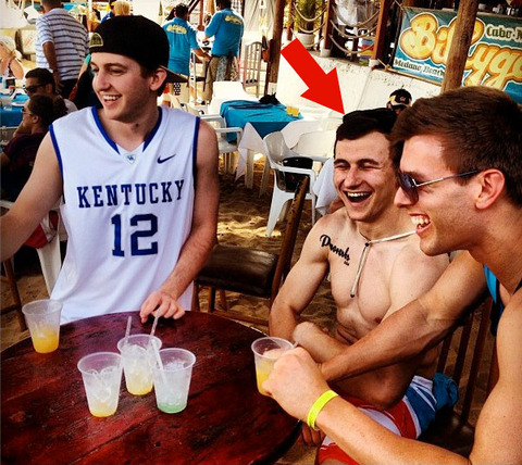 Johnny Manziel on Spring Break