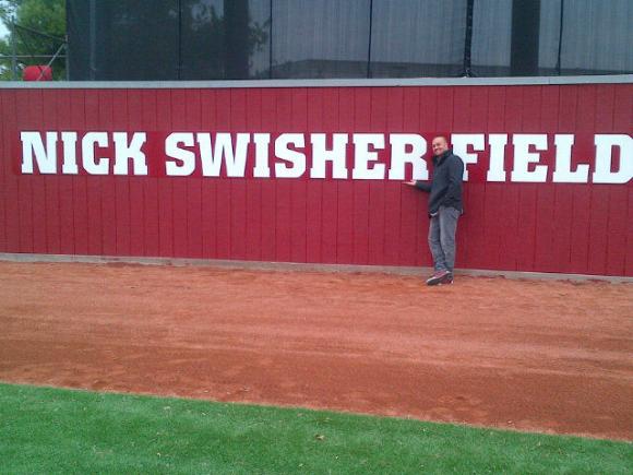 At the field that bears his name. 