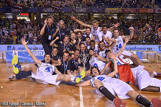 Italy celebrates its FIBA Euro U20 gold medal