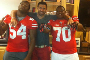 Vrabel fits right in with recruits. 