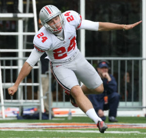 An Unidentified Flying Basil (UFB) after a kickoff