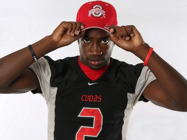 James Clark in a signing day photo shoot.