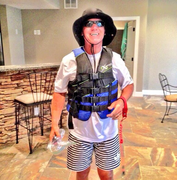 Kerry Coombs on vacation, as a Navy Seal