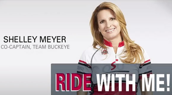 Shelley Meyer is passionate about her efforts to eradicate cancer with Pelotonia.