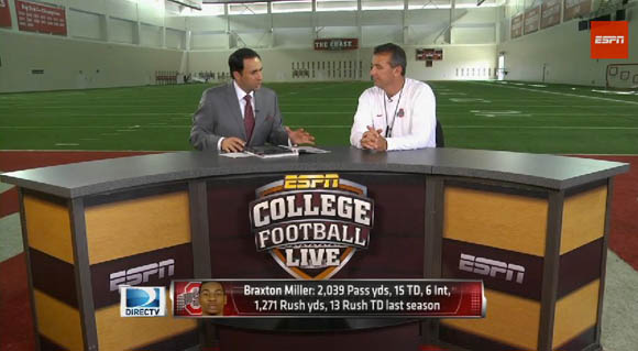 Urban Meyer appearing on College Football Live's bus tour today