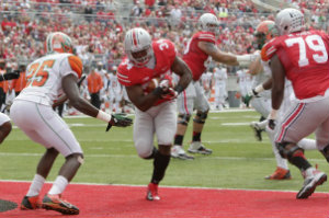 That FAMU defender looks like he's welcoming Hyde in to the endzone