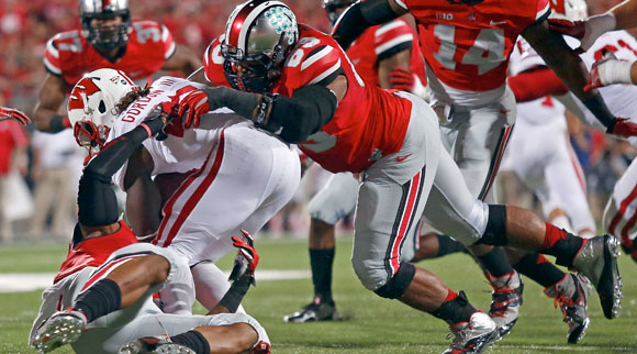 Michael Bennett and his linemates mostly blew up Wisconsin's running game.