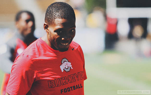 Guiton mugged for the camera and then went out and destroyed the Cal secondary.